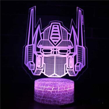 Imagem de Lâmpada decorativa Night Light 3D Illusion Optimus Primes