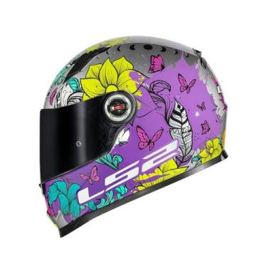 Imagem de Capacete Ls2 Ff358 Dreamcatcher Flores Prata, XL/GG (61/62)