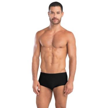 Imagem de Sunga Slip Sungão Básica Mash Moda Praia Adulto Masculina, Preto, P