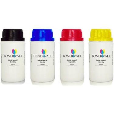 Imagem de Kit 4 Toner Refil TankFull Para HP 650A CE270A 271 272 273 CMYK - HP M