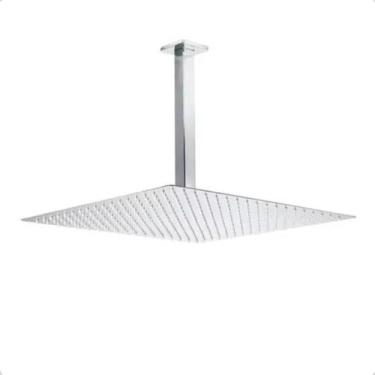 Imagem de Ducha chuveiro Teto 30x30cm Cromada Quadrada Inox A Gás Solar - MQC Im