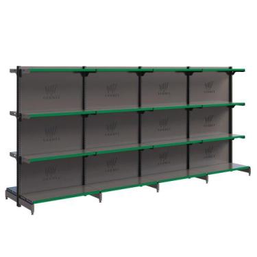 Imagem de Gôndola Fit Centro 1 Inicial E 3 Continuações 1,37m De Mercado Amapá, 