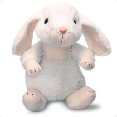 Imagem de Coelho De Pelúcia Coelhinho Pascoa Gorducho 20cm Brinquedo Decorativo 