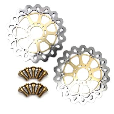 Imagem de Discos de freio dianteiros flutuantes com parafusos de montagem para Suzuki Hayabusa GSX1300R 1999-2007, GSXR 600 97-03, GSXR 750 96-03, GSXR 1000 01-02, TL1000R 98-03, TL1000S 97-01-01. , GSX14 00