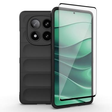 Imagem de Asuwish Capa de celular para Xiaomi Redmi Note 14 Pro 5G/Poco X7 com protetor de tela de vidro temperado e TPU macio, fina, à prova de choque, proteção de silicone, acessórios 14Pro X 7 feminino