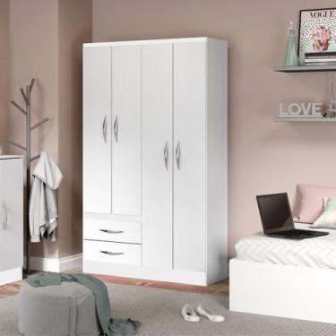 Imagem de Guarda Roupa 4 Portas 2 Gavetas Flex MDP 105x179x40cm 2074 - Due Lare