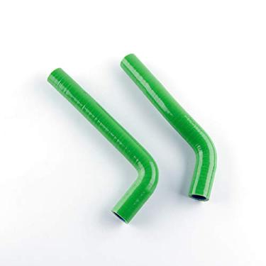 Imagem de XAJINGSU Kit de mangueira de refrigeração de radiador de silicone para Yamaha YFZ 450 yfz450 04-08 TURBO (verde)