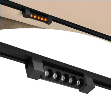 Imagem de Luminária Led Pontual Linear P/trilho 5leds 10w Bivolt Preto (Branco Quente)