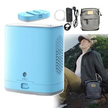 Imagem de KKSOUFX PortáTil De MáQuina De Ox, Mini Gerador, Equipamento DoméStico Ox, 3l Gerador,90%±3% Uso En Carro E Viagens,Com Bateria 5000/10000mah+bolsa + cabo de alimentação Ac/Dc-110v