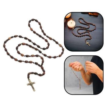 Imagem de Terço Crucifixo Medalha de São Bento Madeira 5 mm - FORNECEDOR 1