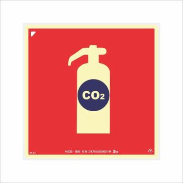Imagem de Placa de Sinalização para Extintor Classe CO2 - Sig Sinalizações
