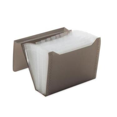 Imagem de Pasta Sanfonada A4 31 Divisórias Plástica Fumê - Polibrás