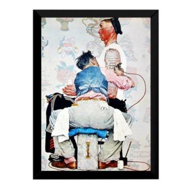 Imagem de Quadro Norman Rockwell Decoração Parede Estudio Tatuagem - Fanarte