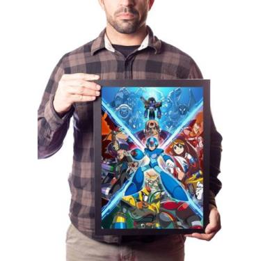 Imagem de Quadro Mega Man X Game Arte Poster Moldurado - Fanarte