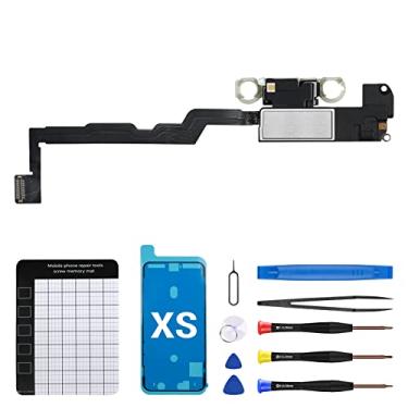 Imagem de CYKJGS Kit de reparo de substituição de alto-falante de ouvido para iPhone Xs OEM para iPhoneXs Módulo de fone de ouvido dianteiro novo com sensor de proximidade Sensor de luz ambiente Conector Kit de