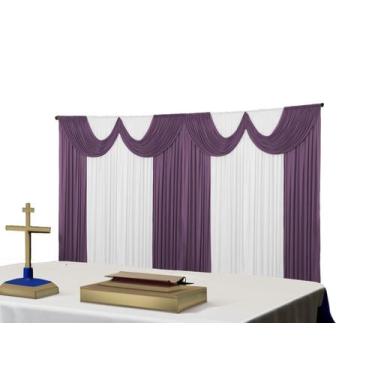 Imagem de Cortina Paris Malha Igreja Festas Eventos 8 metros - Dennis Confecções