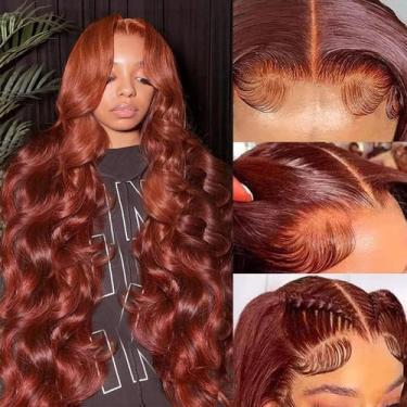 Imagem de Peruca Frontal de Renda SPOU 30cm - Body Wave Castanho Avermelhado 180