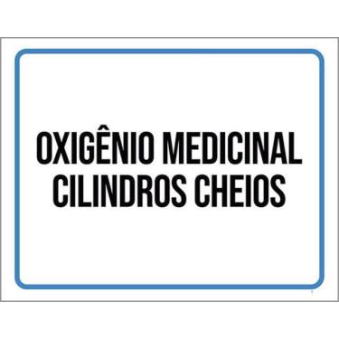 Imagem de Kit 5 Placas Oxigênio Medicinal Cilindros Cheios 36X46