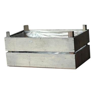 Imagem de Bothyi Caixa de madeira para vasos de flores, suporte para plantas verdes, caixa retangular decorativa para flores internas, para centro de mesa de casamento