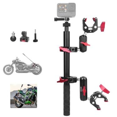 Imagem de Mechrig Suporte de braçadeira de guidão de motocicleta, kit de montagem de motocicleta para Insta360 One X4 X3 X2, fácil de usar e instalar, JC016