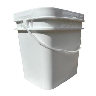 Imagem de Balde 16L Retangular Branco Trava Inteligente - Nastripack