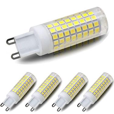 Imagem de Lâmpada LED G9, lâmpada de LED G9 de 8 W, regulável, base de pinos bi (base de lâmpada G9), luz do dia 6000 k, lustre de cristal equivalente a 100 W, luminária LED G9 usada para arandela de parede