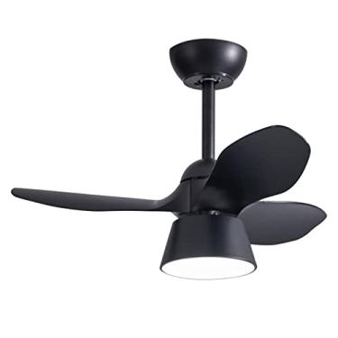 Imagem de Ventilador de teto reversível com luz LED regulável e silencioso com controle remoto Ventilador de quarto com motor DC Ventiladores de teto no modo verão e inverno com lâmpadas para sala de