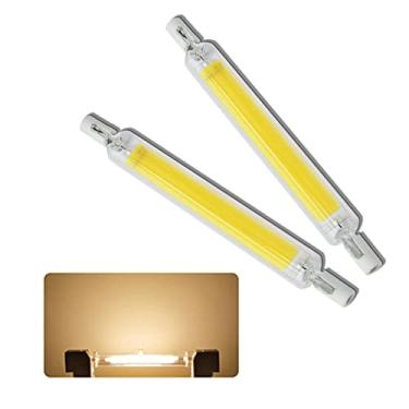 Imagem de Lâmpada LED R7S regulável 78 mm 10 W 1000 lm branco natural 4000 K COB R7S 118 mm sem cintilação alto brilho CRI pacote com 80 unidades