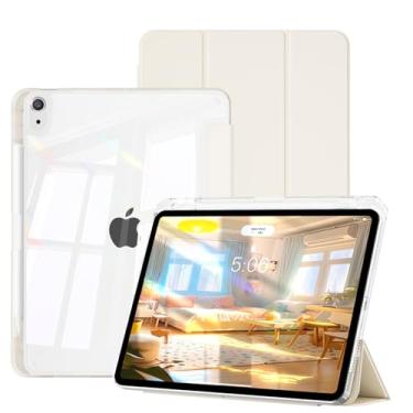Imagem de KVTVOU Capa para iPad Air de 11 polegadas (M3/M2, 2025/2024), iPad Air 5ª/4ª geração (2022/2020) 10,9 polegadas com suporte para lápis, capa inteligente com suporte de três dobras, capa traseira