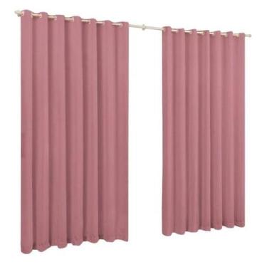 Imagem de Cortina roma 200x140 sala quarto escritório decoração parede rose - EN