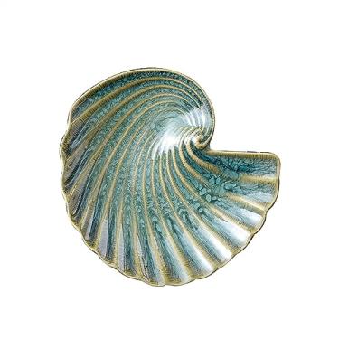 Imagem de Prato de serviço criativo forno transformação prato de cerâmica restaurante casa de família especial talheres personalidade placa concha pratos pratos (cor: 1)