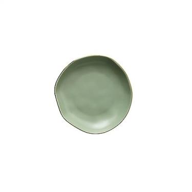 Imagem de Lata de lixo Pratos Porcelana Louça Pratos Cerâmica Pratos Jantar Pratos Fruta Pratos Pão Pratos Decorativos Pratos Comida Pratos Planos Cerâmica Pratos Irregulares Louça(Green,Grande)