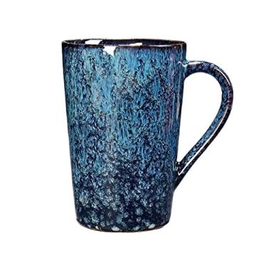 Imagem de Caneca personalizada copo de cerâmica vitrificado em forno 400 ml grande capacidade escritório copo de beber casa leite café da manhã caneca de café (cor: E)