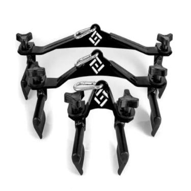 Imagem de Kit 3 Puxadores Anatômicos Line Fitness P / M / G, Preto