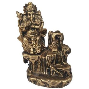 Imagem de Incensário Cascata Em Resina Ganesha 11 Cm - Segredos Do Oriente