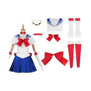 Imagem de Fantasia De Cosplay De Anime Sailor Moon Amarela, Vestido Uniforme De 