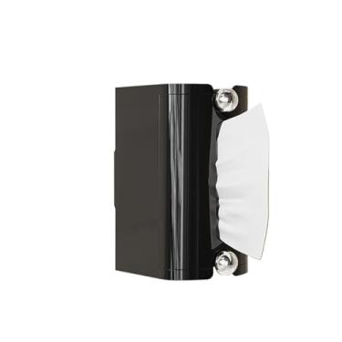 Imagem de Porta-lenços retangular, suporte de papel de parede sem perfuração, organizador decorativo para banheiro, cômoda de quarto, mesa de cabeceira, caixa de lenços de escritório (preto)