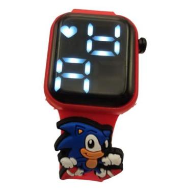Imagem de Relógio Digital Infantil Sonic Anime Resistente À Água Red