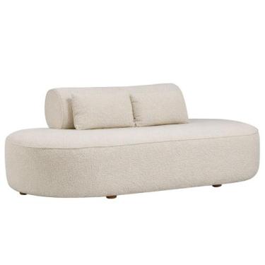 Imagem de Sofá Orgânico Horizonte 3 Lugares 210cm Bouclé Off White - Nexta Casa