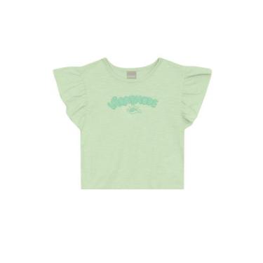 Imagem de Blusa infantil menina em malha flamê Mundi, Verde, 8