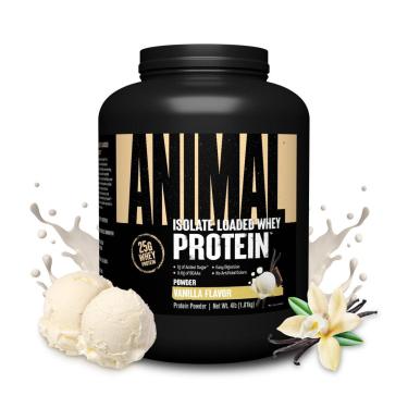 Imagem de Proteína em pó Soro de leite animal isolado de baunilha 1,8 kg 25 g de proteína-Unissex