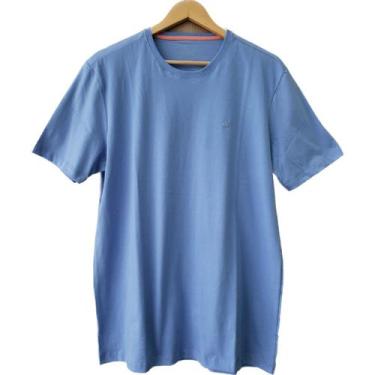 Imagem de Camiseta Masculina Básica Regular Fit Azul - M - Seeder