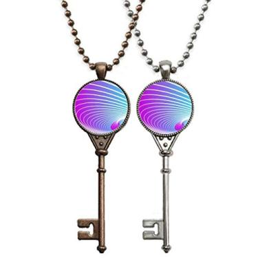 Imagem de OFFbb-USA Gradual Helix Confused Art Deco Presente Fashion Chaveiro Pingente Joias Decoração Casal