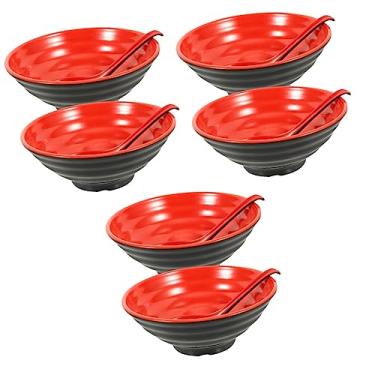 Imagem de HEMOTON 3 Partidas Conjunto De Tigela De Ramen Profundo Tigelas De Ramen Tigela De Ramen Do Hotel Tigelas De Cereais Tigela De Macarrão Tigela De Ramen Com Pauzinhos Delicado Melamina Sal