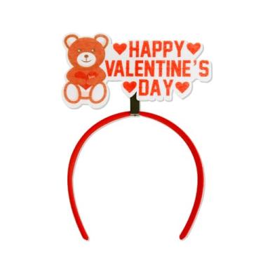 Imagem de Festivo Dia Namorados Bandana Desenhos Animados Amor Tema Hairband Crianças Meninas Cocar Elegante Rosto Adereços Acessório Festa Festiva