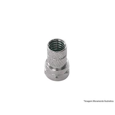 Imagem de Conector Metalico Rosca Niquelado Rg59U c/100pcs - INTERNEED