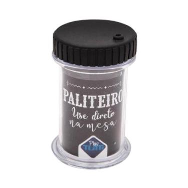 Imagem de Paliteiro Porta Palito Transparente Tampa Prática PlasTutti, Preto