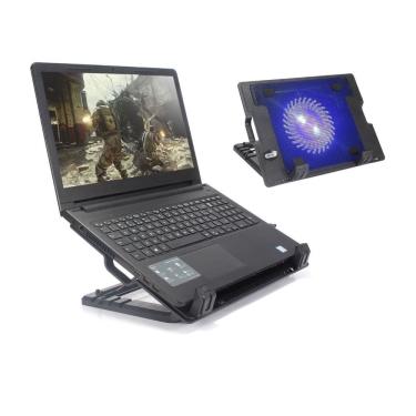 Imagem de Suporte Base para notebook Com Cooler inclinável Ajustável ergonômico