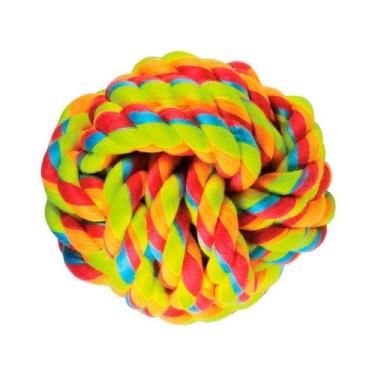 Imagem de Brinquedo Mordedor Corda Bola Color para Cães Jambo - M - Jambo Pet