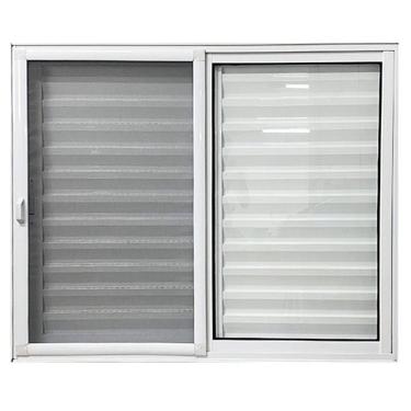 Imagem de Janela De Alumínio Veneziana 3 Folhas Com Tela Mosquiteira 100x150 Branco